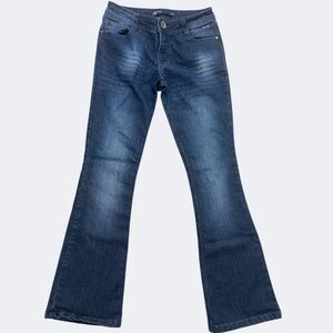 Hering Jeans Women 30 Inch Waist Blue Midrise Bootcut Stretch Denim Casual Pants